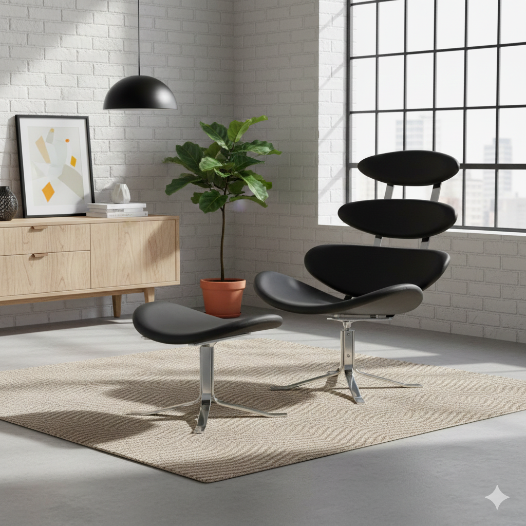 Corona Chair And Ottoman