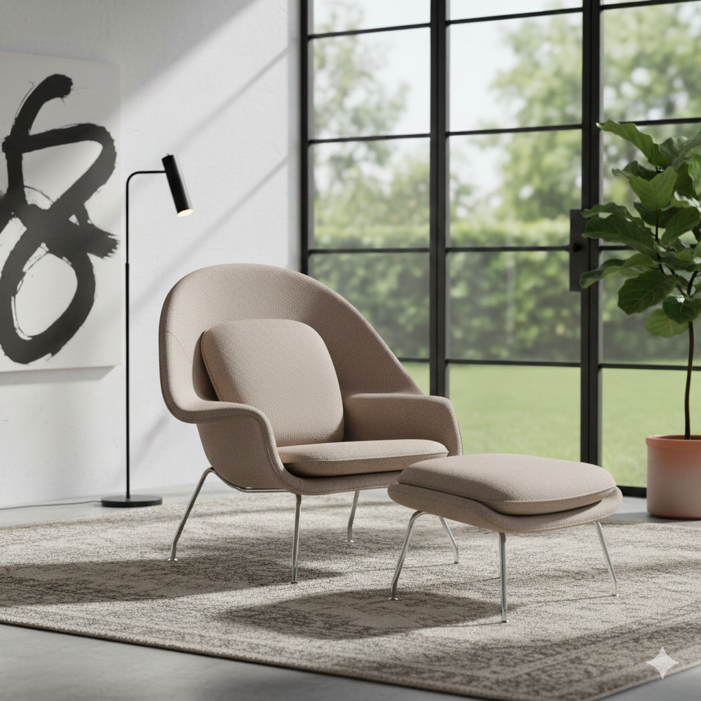 Cocoon Chair and Ottoman 