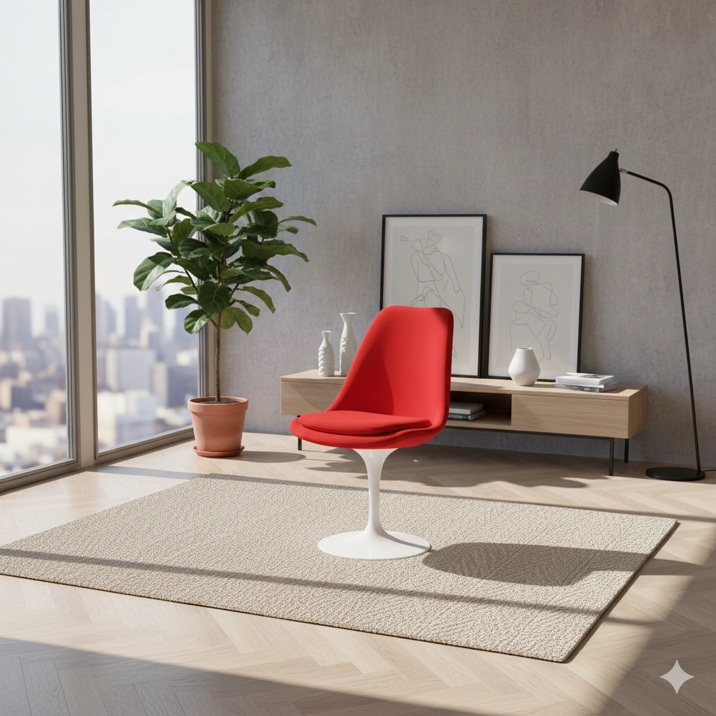 Pedestal Chair Fibreglass Full Cover Style