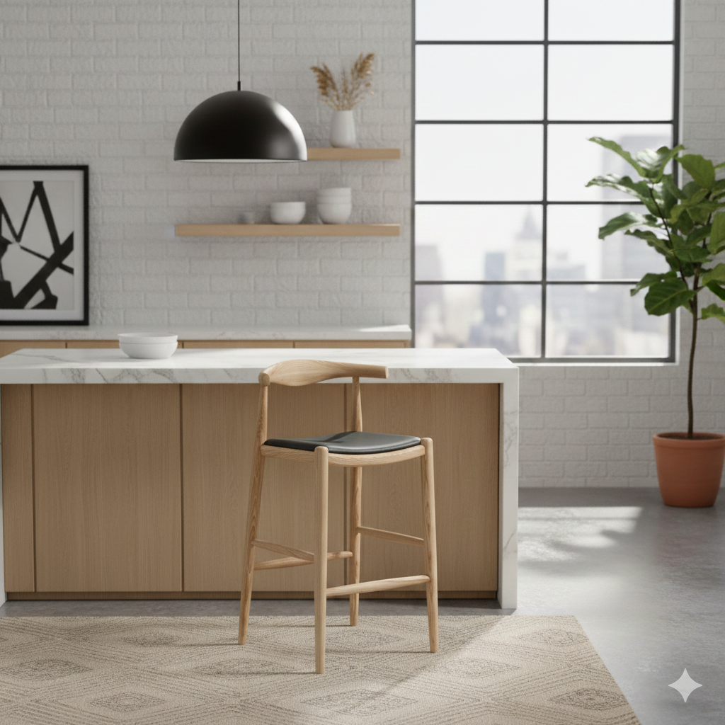 Elbow Bar Stool Leather Pad 