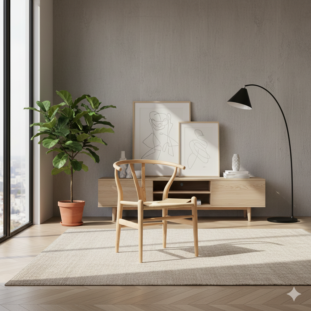 Scandi Chair  With Natural Cord