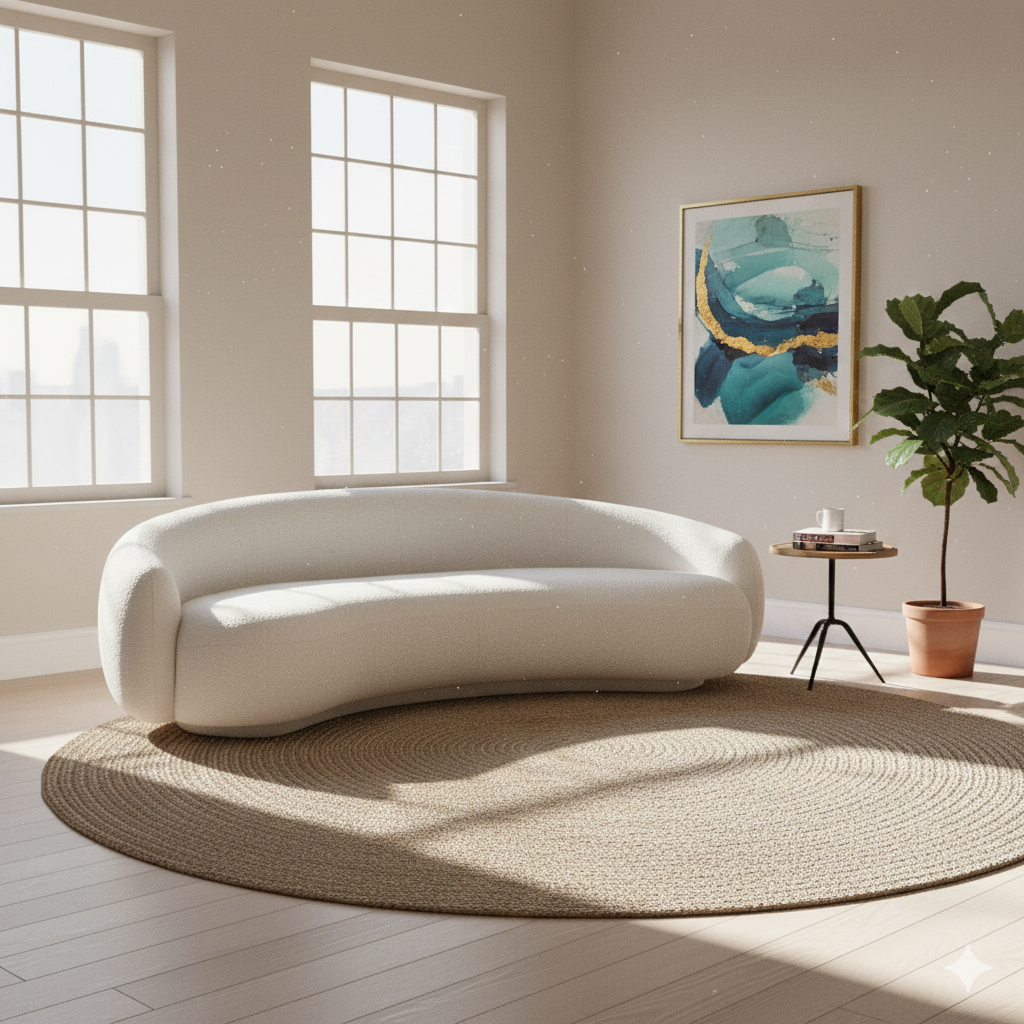Savelle Modern Curved Sofa