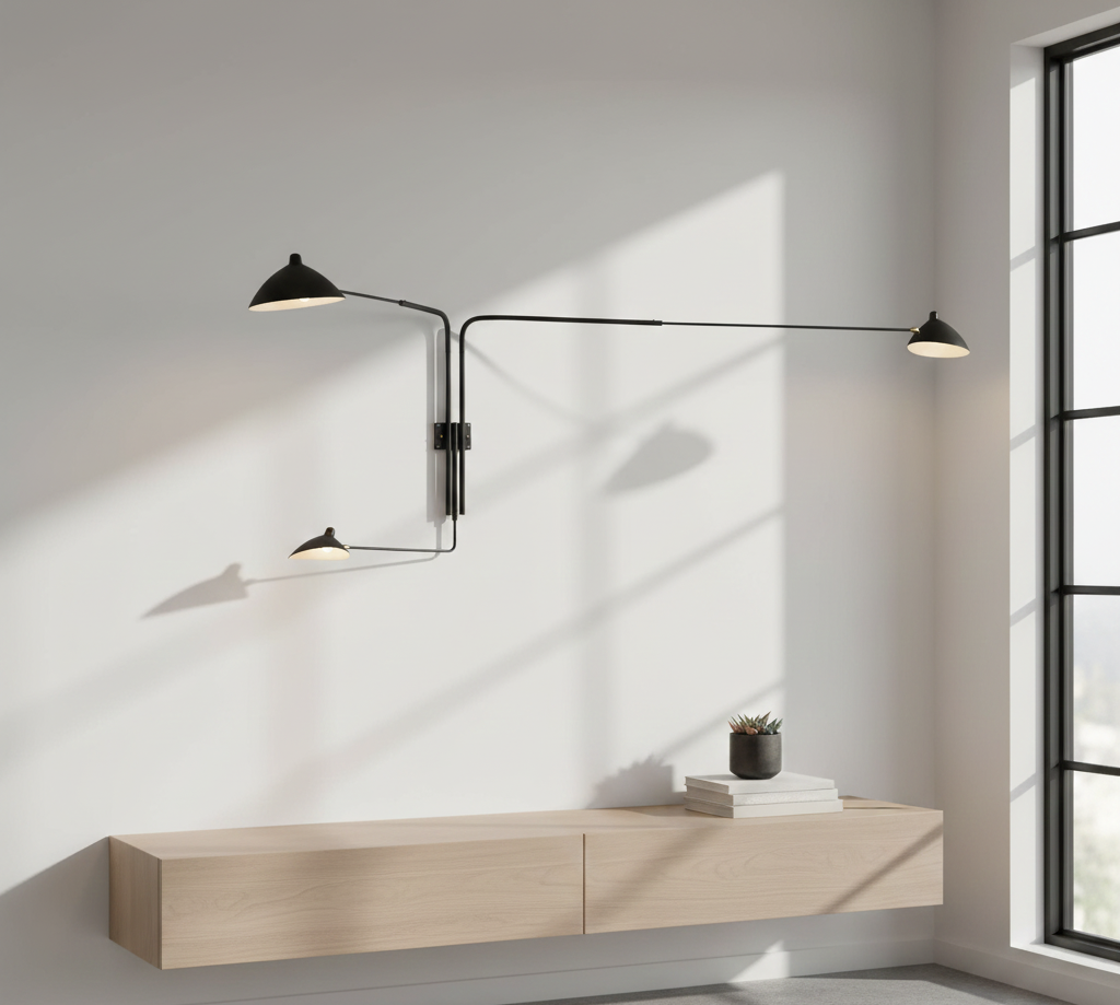 Sconce Wall Light 3 Rotating Arms 