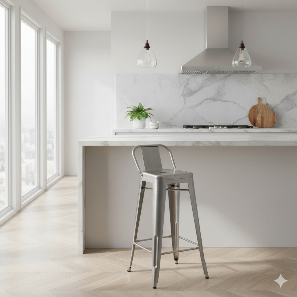 Tolix Wide Back Bar Stool 