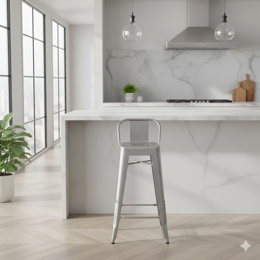 Tolix Wide Back Bar Stool - Sale